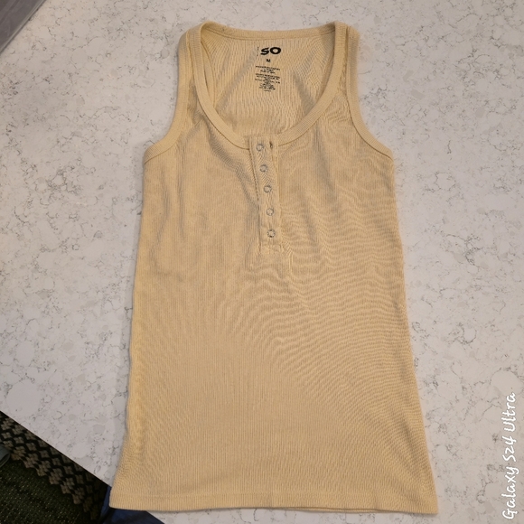Light Yellow Racer Back tank Size Medium - Picture 1 of 6